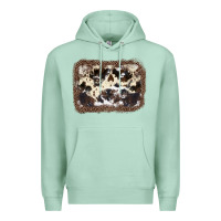 Seafoam Cowhide Leopard Background Premium Hoodie - JahusDesignShop