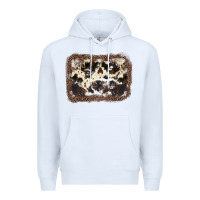 White Cowhide Leopard Background Premium Hoodie - JahusDesignShop