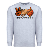 Peace Love Basketball Premium Sweatshirt | Teevron