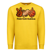 Lemon Peace Love Basketball Premium Sweatshirt - FaDigitalArtStudio
