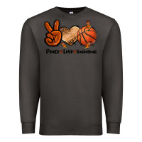 Smoke Peace Love Basketball Premium Sweatshirt - FaDigitalArtStudio