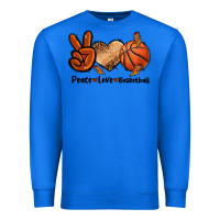 True Royal Peace Love Basketball Premium Sweatshirt - FaDigitalArtStudio