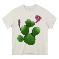 Cream heart cactus Heavy Core Tee - Jasminsmagicworld