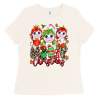Bone Merry Christmas unicorns Ladies Tee - NancyCooperArtShop