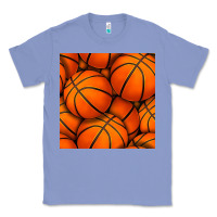 Colony Blue basketball seamless pattern Classic Tee - BundleAndBundleShop
