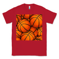 Red basketball seamless pattern Classic Tee - BundleAndBundleShop