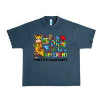 Midnight Navy it s ok to be different giraffe Urban Heavy Tee - LillyAllenDesigns