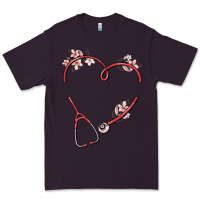 Plum custom heart stethoscope Premium Tee - MaliasSmallBusiness
