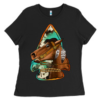 Black horse arrowhead Ladies Tee - Jasminsmagicworld