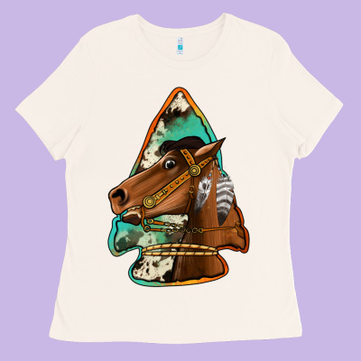 Horse Arrowhead Ladies Tee Designed By Jasminsmagicworld
