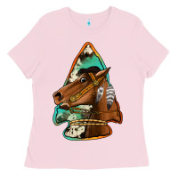 Bubblegum Pink horse arrowhead Ladies Tee - Jasminsmagicworld