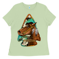 Matcha horse arrowhead Ladies Tee - Jasminsmagicworld