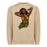 Black Woman Heavyweight Sweatshirt | Teevron