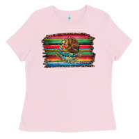 Bubblegum Pink serape leopard mexican flag Ladies Tee - Jasminsmagicworld