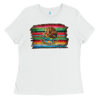 White serape leopard mexican flag Ladies Tee - Jasminsmagicworld