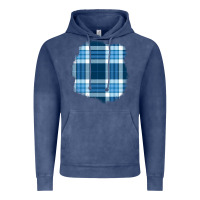 Vintage Denim Winter Tartan Patch Vintage Hoodie - BundleAndBundleShop