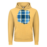 Vintage Mustard Winter Tartan Patch Vintage Hoodie - BundleAndBundleShop