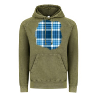 Vintage Olive Winter Tartan Patch Vintage Hoodie - BundleAndBundleShop