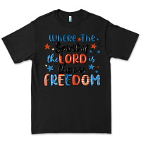 Black where the spirit of the lord is there is freedom Premium Tee - MaliasSmallBusiness