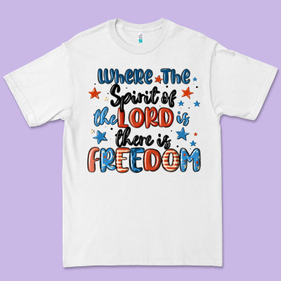 Where The Spirit Of The Lord Is There Is Freedom Premium Tee Designed By Maliassmallbusiness