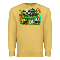 Antique Gold St. Patrick's Day farm animal truck Premium Sweatshirt - FaDigitalArtStudio