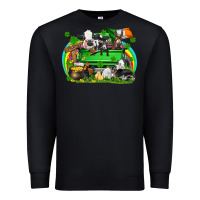 Black St. Patrick's Day farm animal truck Premium Sweatshirt - FaDigitalArtStudio
