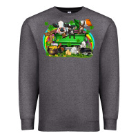 Charcoal Heather St. Patrick's Day farm animal truck Premium Sweatshirt - FaDigitalArtStudio