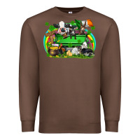 Chestnut St. Patrick's Day farm animal truck Premium Sweatshirt - FaDigitalArtStudio
