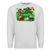 Dove Grey St. Patrick's Day farm animal truck Premium Sweatshirt - FaDigitalArtStudio