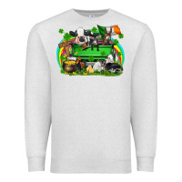Oatmeal Heather St. Patrick's Day farm animal truck Premium Sweatshirt - FaDigitalArtStudio