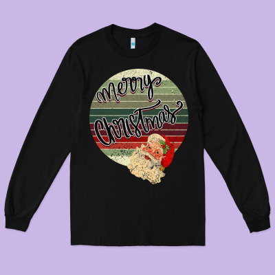 Merry Christmas Vintage Retro Long Sleeve Tee Designed By Bettercallsaul