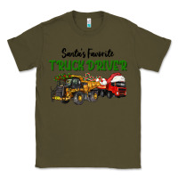 Army Green Santa's Favorite Truck Driver Classic Tee - LillyAllenDesigns