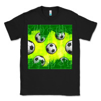 Black soccer balls with field  and tactics seamless pattern Classic Tee - BundleAndBundleShop