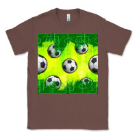 Chestnut soccer balls with field  and tactics seamless pattern Classic Tee - BundleAndBundleShop