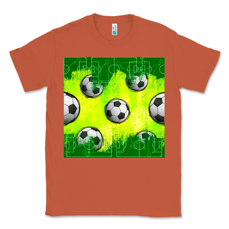 Soccer Balls With Field  And Tactics Seamless Pattern Classic Tee by BundleAndBundleShop | Teevron