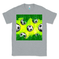 Heather Grey soccer balls with field  and tactics seamless pattern Classic Tee - BundleAndBundleShop