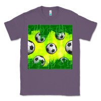 Lavender soccer balls with field  and tactics seamless pattern Classic Tee - BundleAndBundleShop