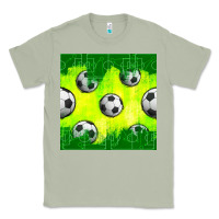Matcha soccer balls with field  and tactics seamless pattern Classic Tee - BundleAndBundleShop