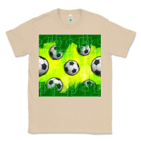 Mushroom soccer balls with field  and tactics seamless pattern Classic Tee - BundleAndBundleShop