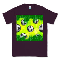 Plum soccer balls with field  and tactics seamless pattern Classic Tee - BundleAndBundleShop