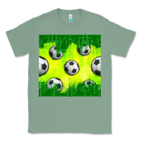 Sage soccer balls with field  and tactics seamless pattern Classic Tee - BundleAndBundleShop