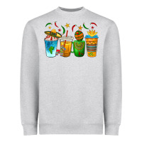 Heather Grey Cinco de Mayo Coffee Cups Heavyweight Sweatshirt - texasbilliewilder