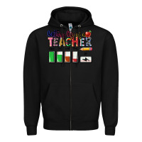 Black battery life of teacher Zipper Hoodie - CowGirlArtShop