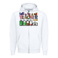 White battery life of teacher Zipper Hoodie - CowGirlArtShop