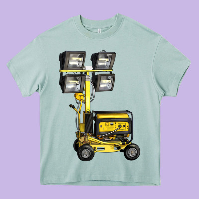 Towable Light Towers Heavy Core Tee Designed By Lillyallendesigns