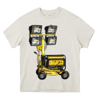 Cream Towable Light Towers Heavy Core Tee - LillyAllenDesigns
