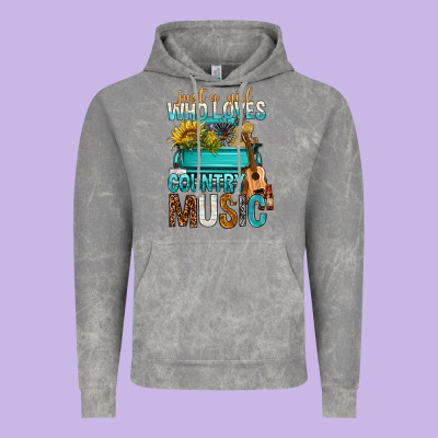 Just A Girl Who Loves Country Music Vintage Hoodie Designed By Bundleandbundleshop
