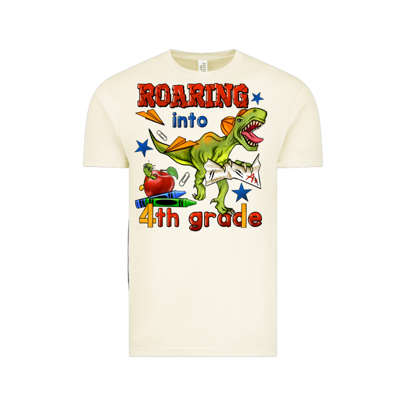 Roaring Into 4th Grade Vintage Tee by BundleAndBundleShop | Teevron