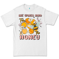 White she works hard for the honey Premium Tee - MaliasSmallBusiness