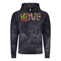 Cloud Black tie dye sunflower love Vintage Hoodie - RanaPortraitStore
